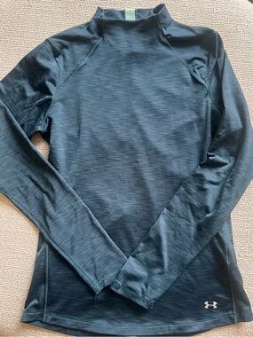 Under Armour Teal Performance Running Long Sleeve Reflective Top - Medium